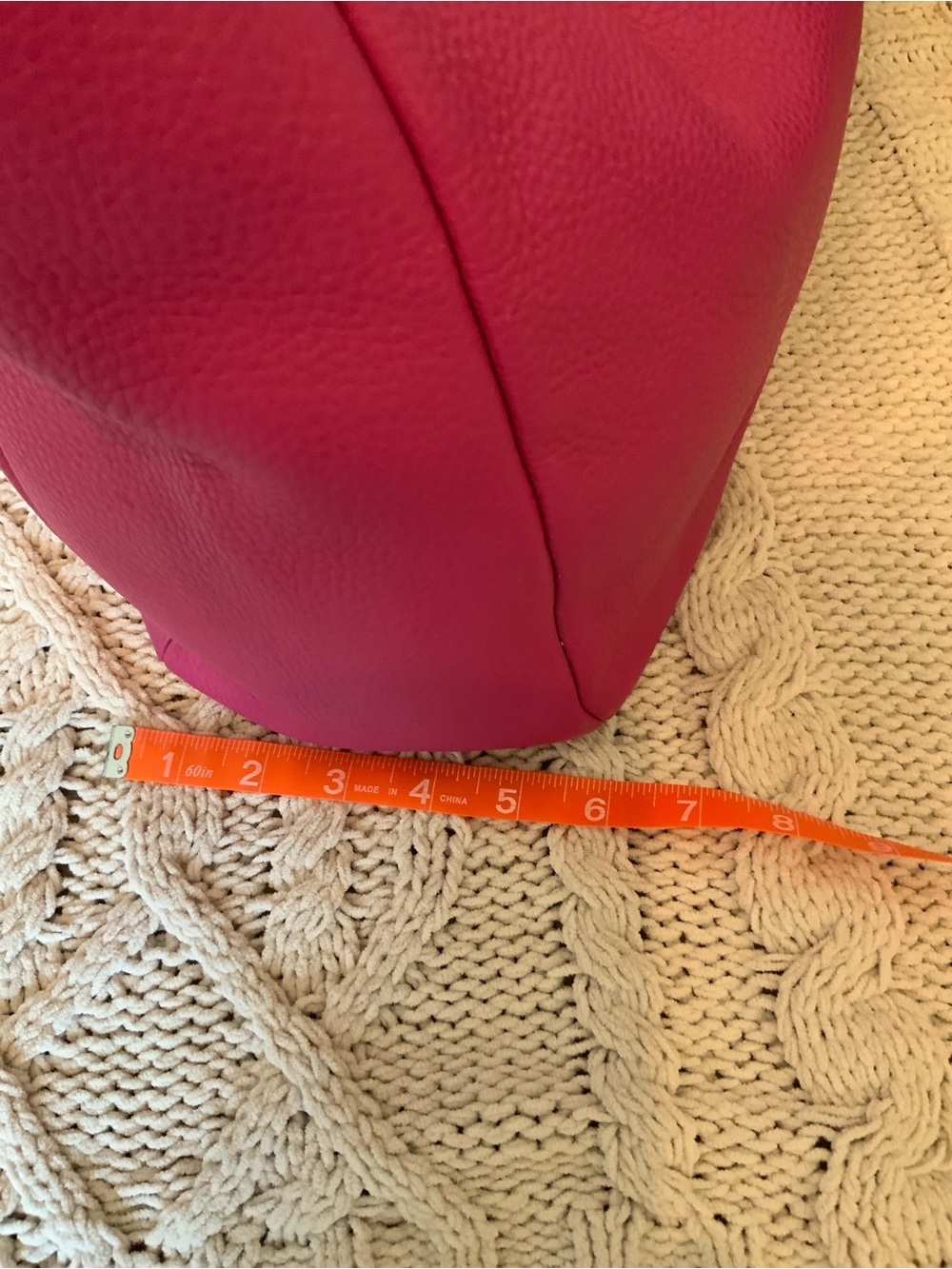 Ann Taylor Fuchsia Soft Pebbled Leather Tote - Picture 7 of 14